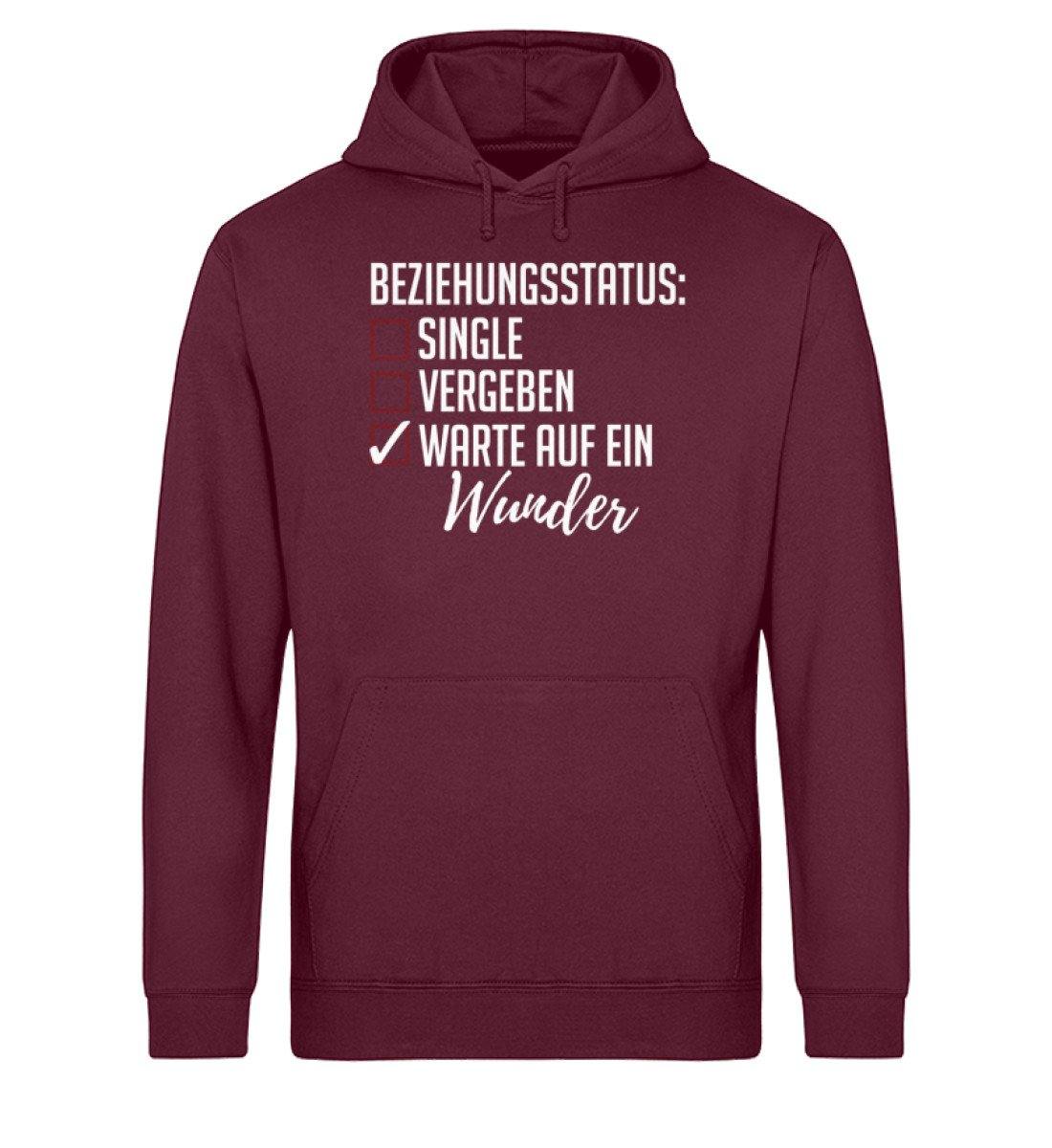 Beziehungsstatus - Warte auf ein Wunder - Unisex Organic Hoodie