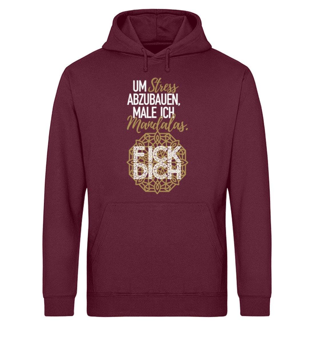 Um Stress abzubauen male ich Mandalas - Unisex Organic Hoodie