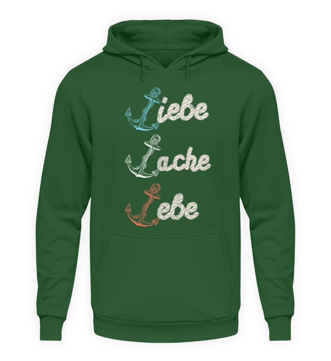 Liebe Lache Lebe - Norddeutsch - Unisex Kapuzenpullover Hoodie
