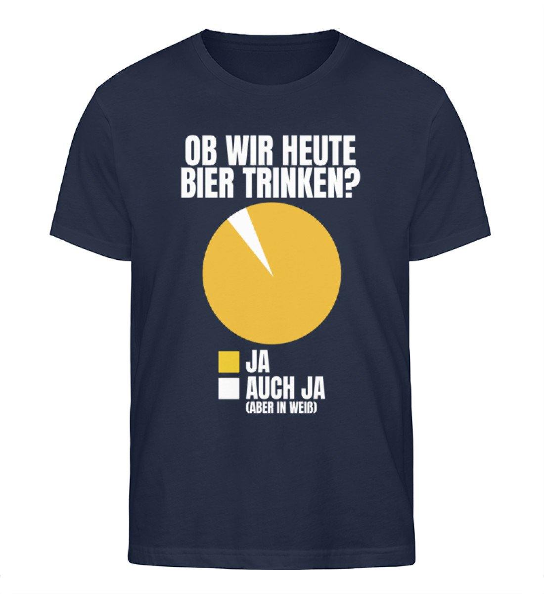 Ob wir heute Bier trinken? Diagram - Herren Organic Shirt