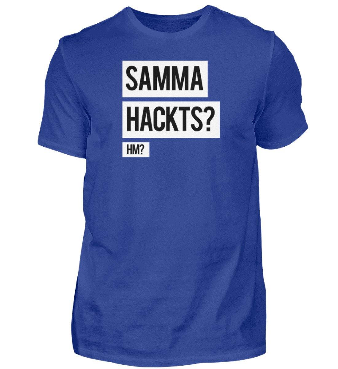 Samma Hackts? Hm?- Words on Shirts - PR - Herren Premiumshirt