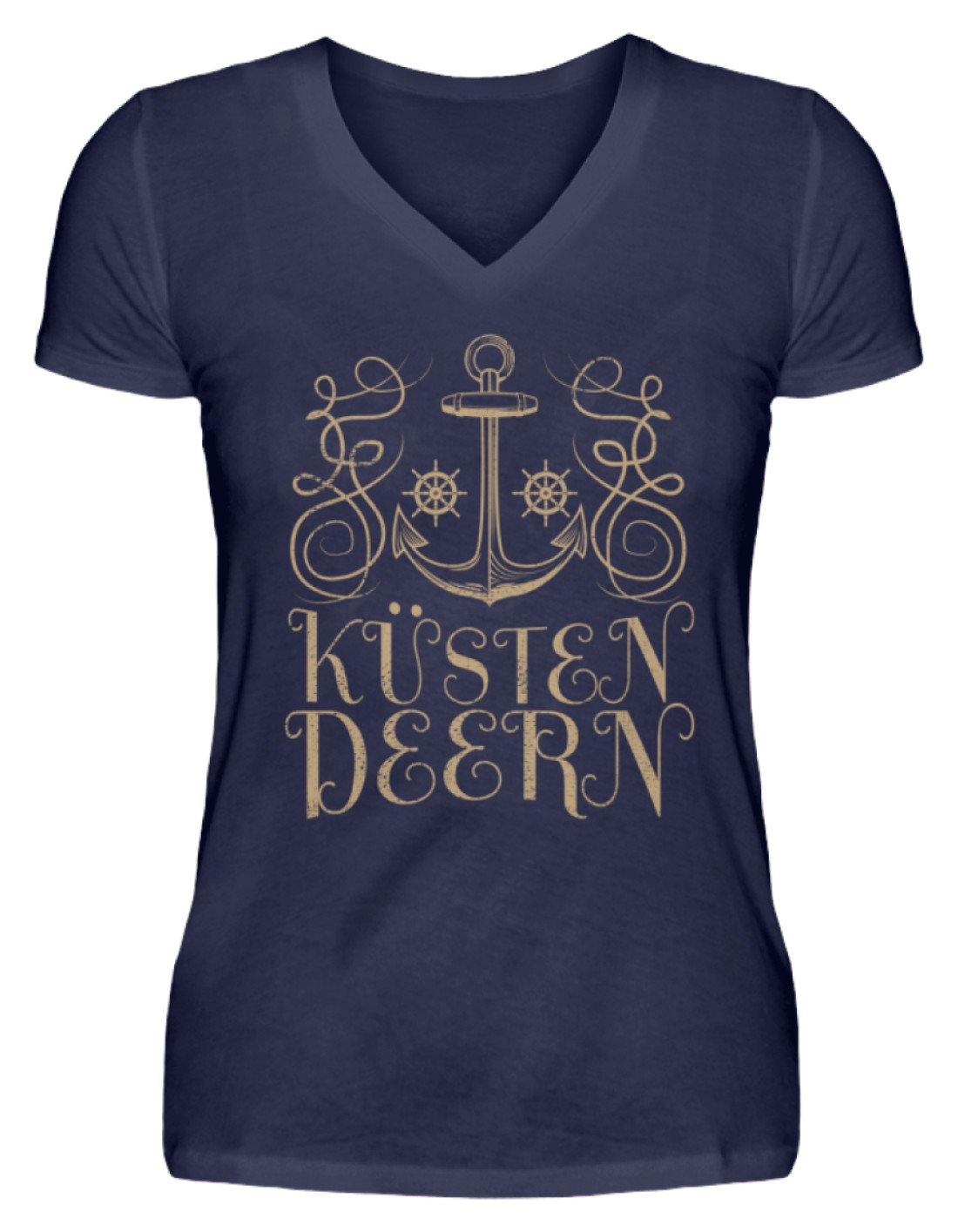 Küsten Deern - Norddeutsch - V-Neck Damenshirt