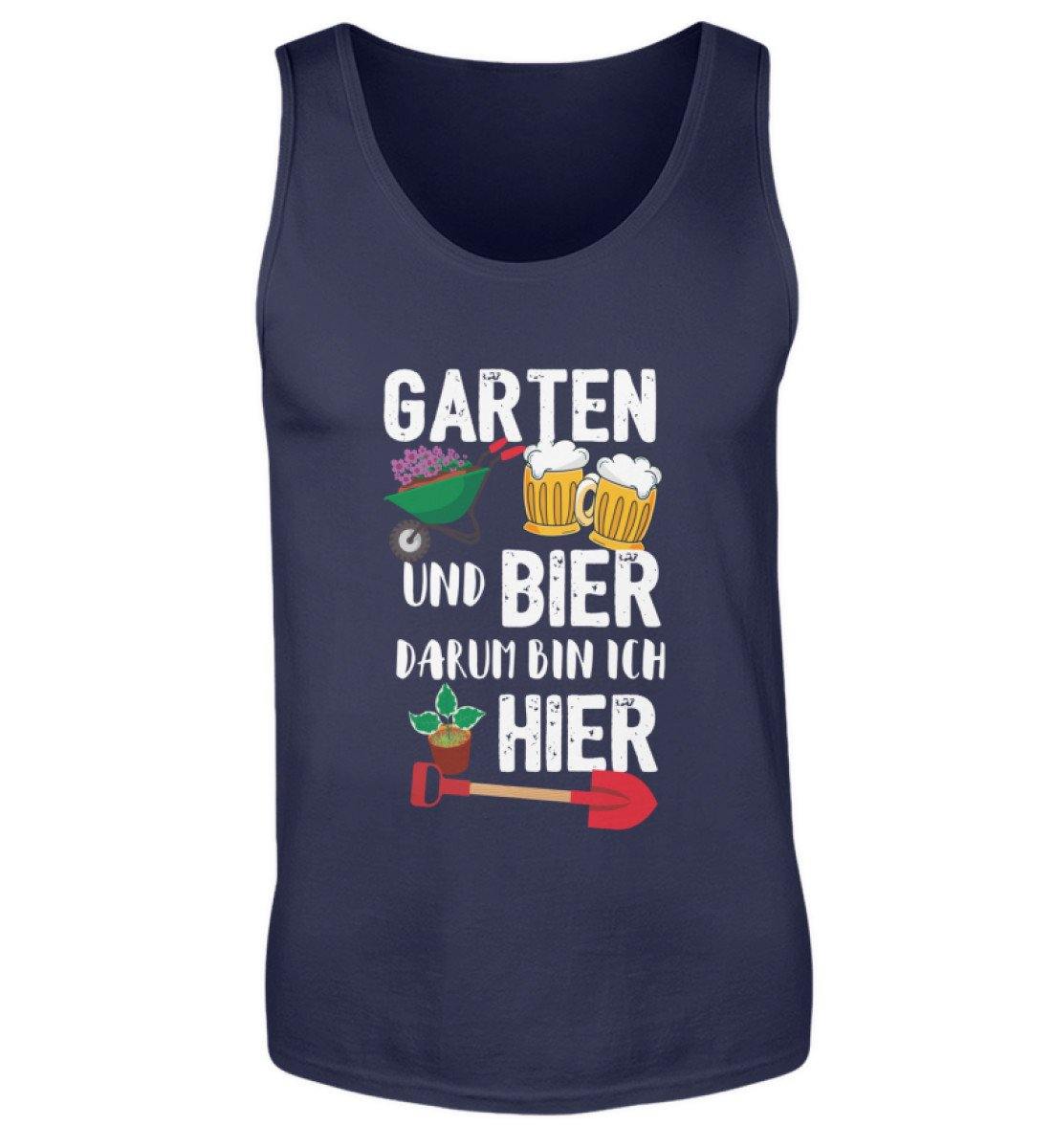 Garten und Bier, Darum bin ich hier. - Herren Tanktop