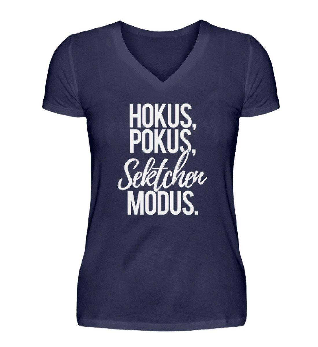 Hokus Pokus Sektchen Modus - V-Neck Damenshirt