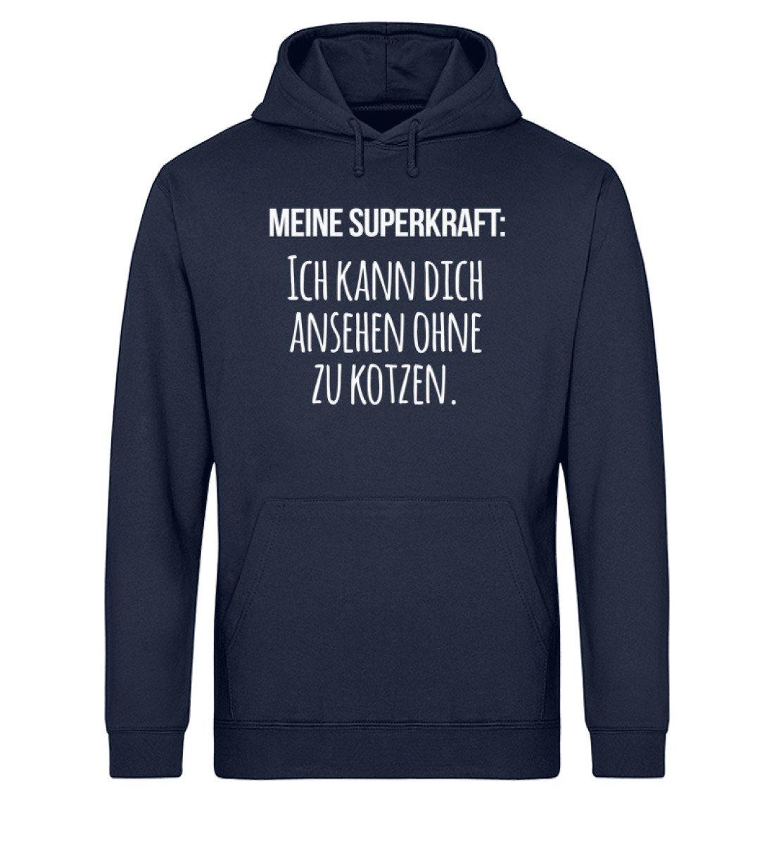 Meine Superkraft: ohne zu kotzen - Unisex Organic Hoodie