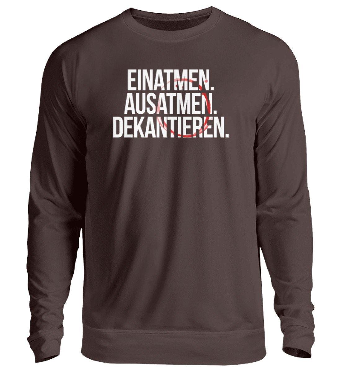 Einatmen. Ausatmen. Dekantieren. - Unisex Pullover