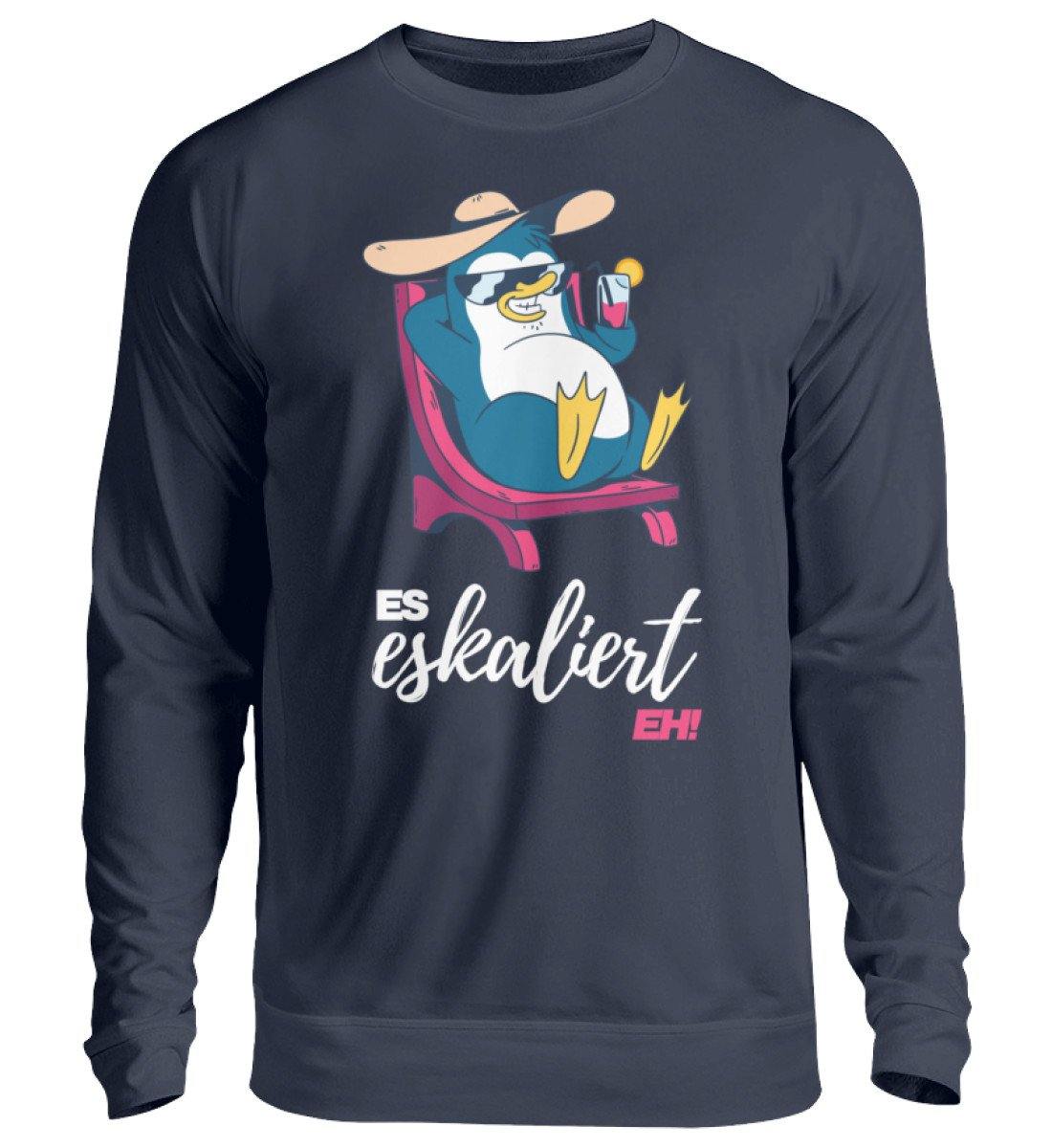Es eskaliert eh - Pinguin - Words on Shirts - Unisex Pullover