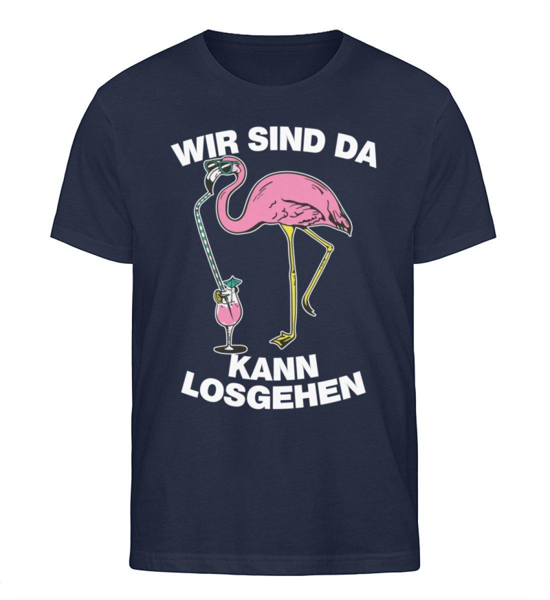 Wir sind da, kann losgehen - Flamingo - Herren Organic Shirt