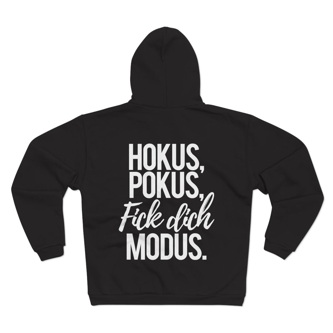 Hokus Pokus Fick dich Modus – Sweatjacke mit Rückendruck