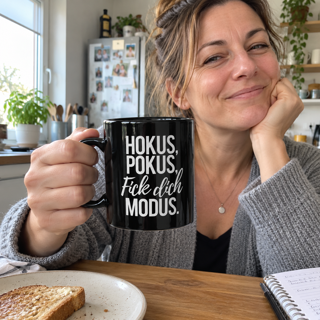 Hokus Pokus Fick dich Modus – Schwarze Tasse