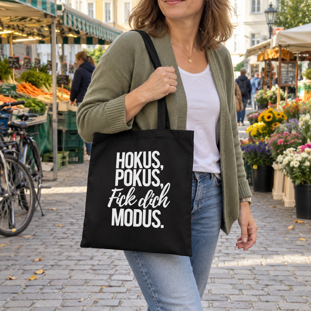 Hokus Pokus Fick dich Modus – Stofftasche aus Bio-Baumwolle