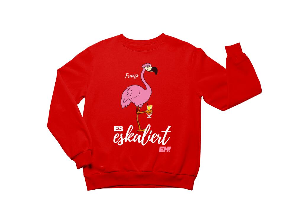 Es Eskaliert Eh - Party Name/Wunschname - Flamingo Shirt mit Deinem Namen - Party T-Shirt Individualisierbar/Personalisierbar