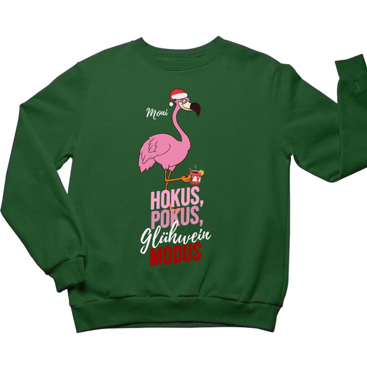 Flamingo - Hokus Pokus Modus - Pullover, Hoodies, T-Shirts - mit deinem Namen, dein Drink und deinem Text - personalisierbar & individuell - Weihnachten X-MAS