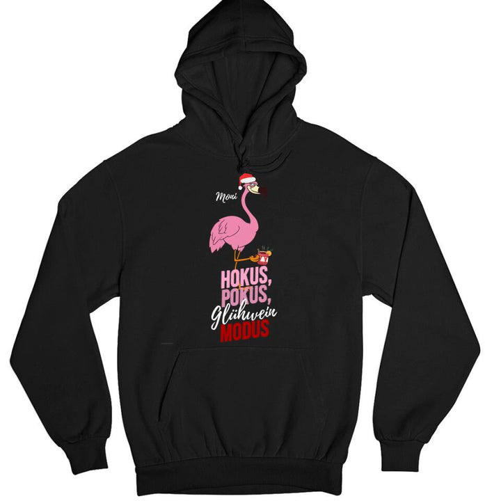 Flamingo - Hokus Pokus Modus - Pullover, Hoodies, T-Shirts - mit deinem Namen, dein Drink und deinem Text - personalisierbar & individuell - Weihnachten X-MAS
