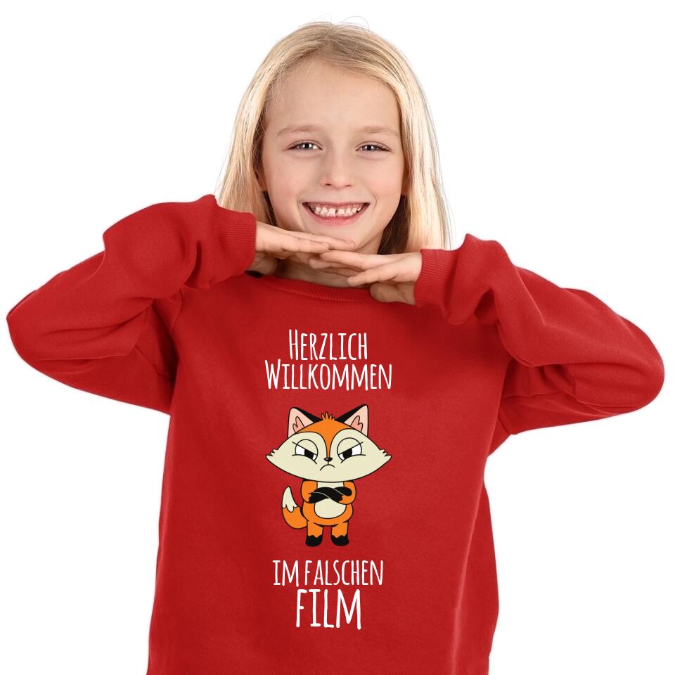 Herzlich willkommen im falschen Film - personalisierbar - T-Shirt, Hoodie, Pullover, Kids T-Shirt - schlechte Laune Collection