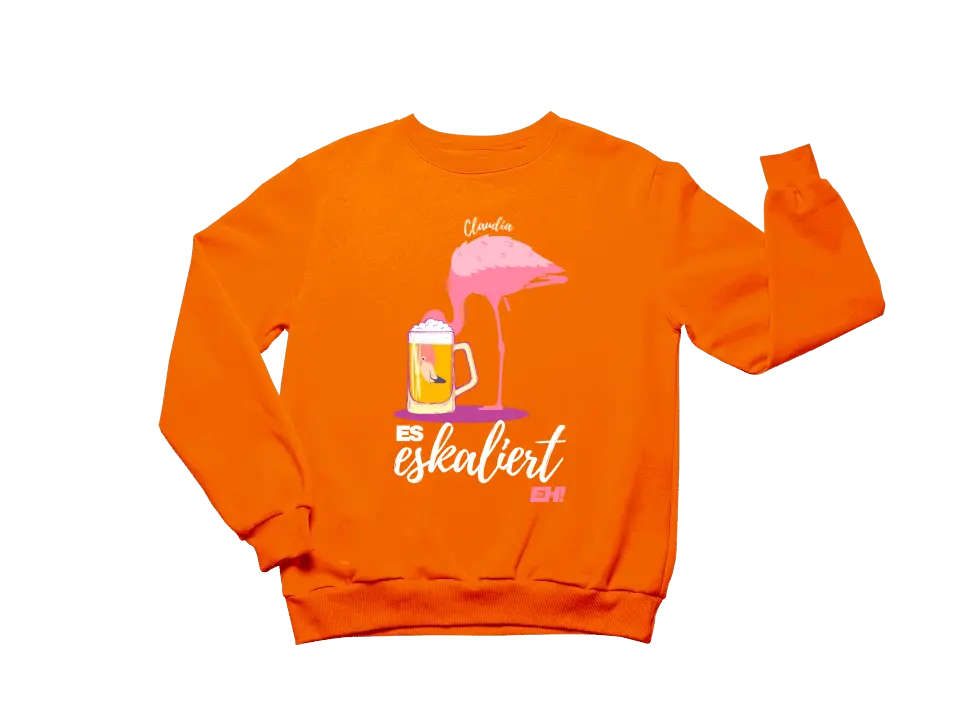 Es Eskaliert Eh - Party Flamingo Shirt mit Deinem Namen | Party T-Shirt Personalisierbar - Malle Mallorca Shirt