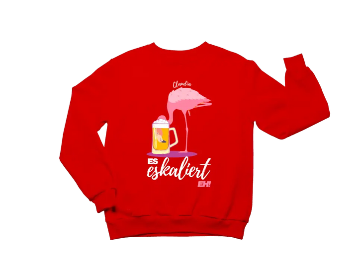 Es Eskaliert Eh - Party Flamingo Shirt mit Deinem Namen | Party T-Shirt Personalisierbar - Malle Mallorca Shirt