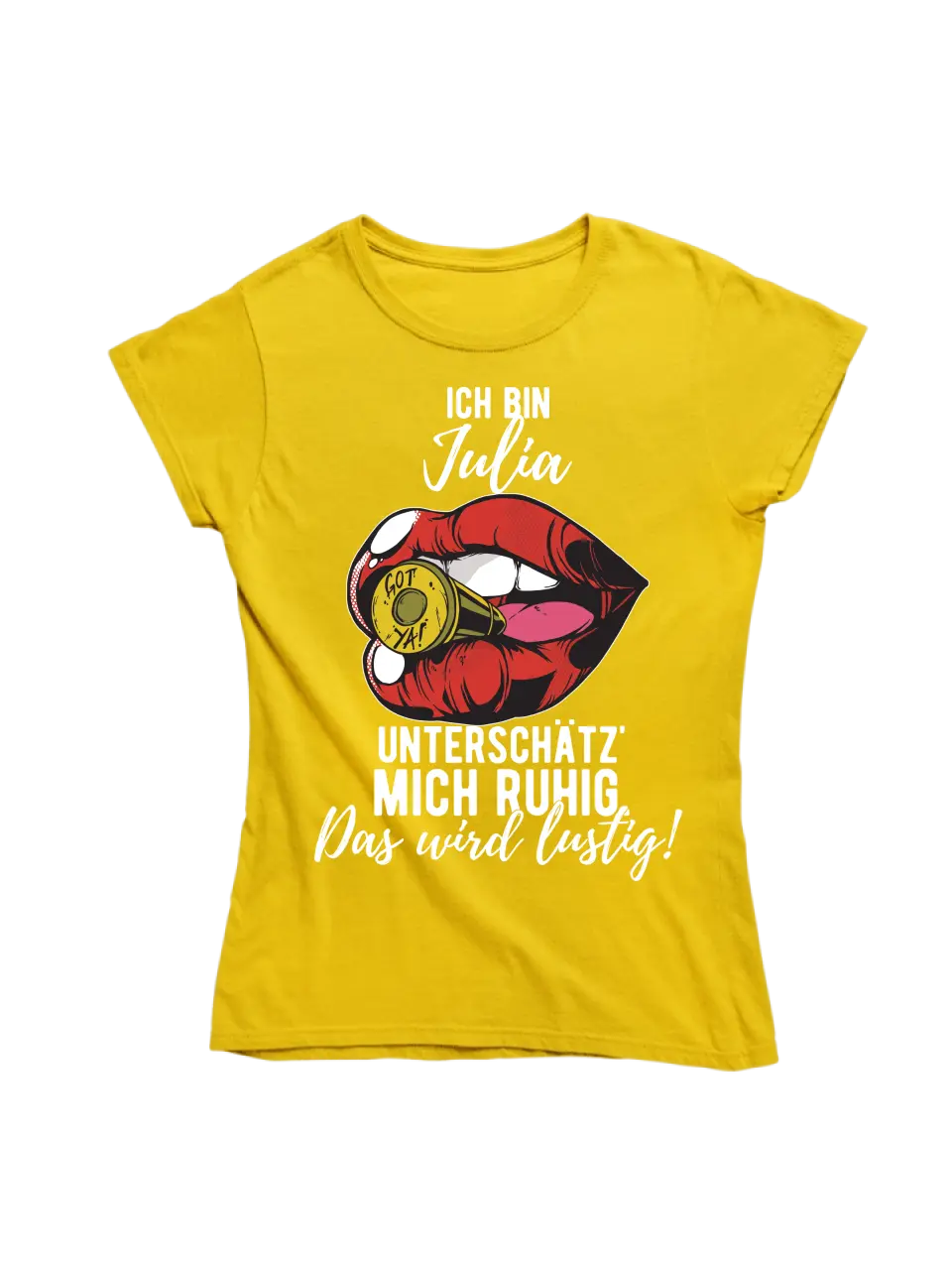 Unterschätz' mich ruhig. Das wird lustig! - Personalisierbar mit deinem Namen - Words on Shirts
