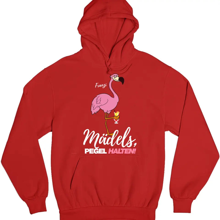 PARTY NAME/WUNSCHNAME | MÄDELS PEGEL HALTEN | FLAMINGO SHIRT MIT DEINEM NAMEN | PARTY T-SHIRT INDIVIDUALISIERBAR/PERSONALISIERBAR - SH