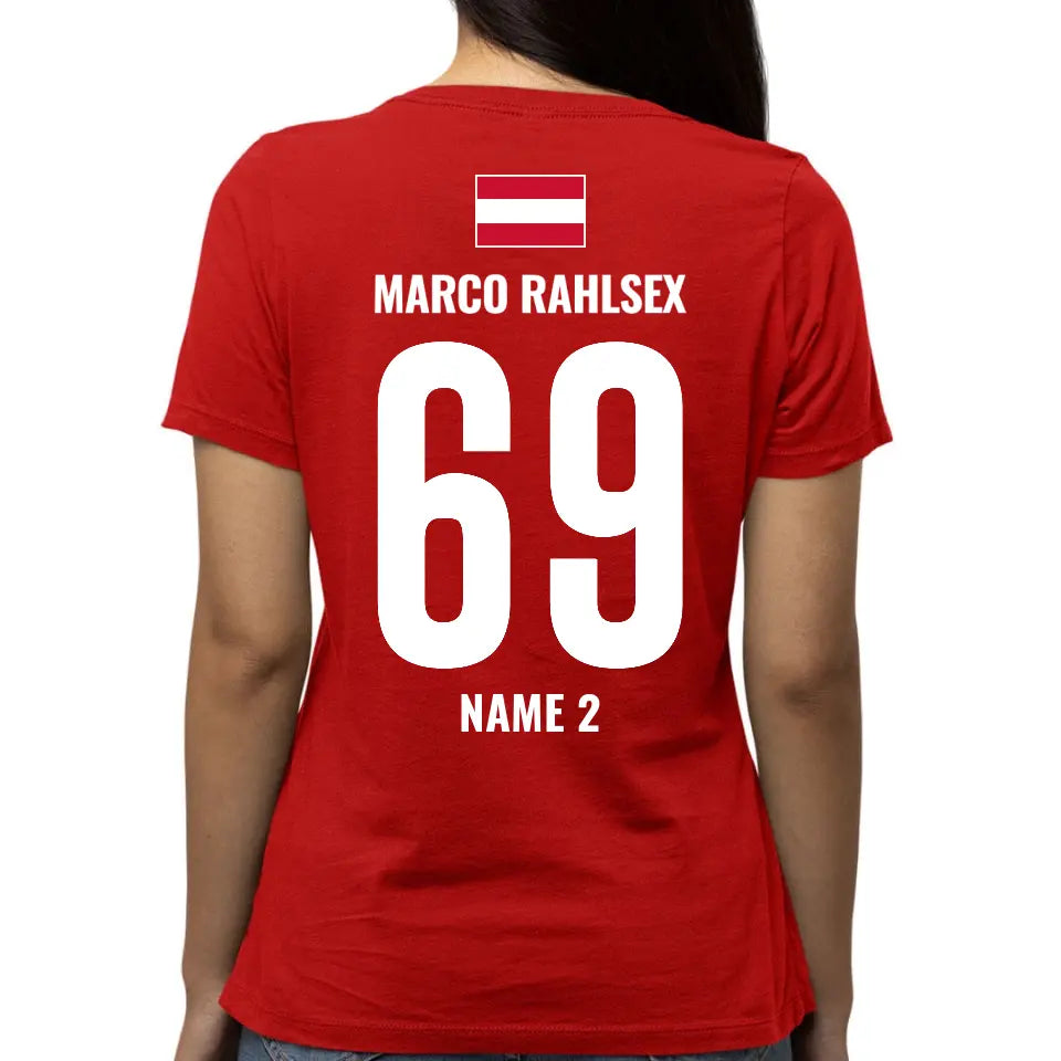 Österreich Sauf Trikot - Malle Shirt - mit deiner Rückennummer & witzigen Namen - Mallorca & Fußball T-Shirt