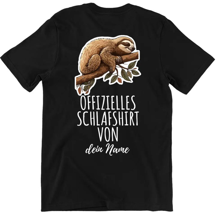 Offizielles Schlafshirt von ... - T-Shirt mit deinem Namen - personalisierbar - Damen, Herren & Kinder - mit Name - Faultier, Panda, Katze & Hund copy