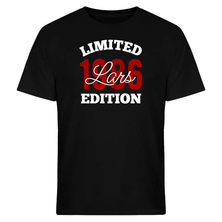 Limited Edition - T-Shirt oder Hoodie - personalisierbar mit Name & Geburtsjahr - Geburtstagsgeschenk