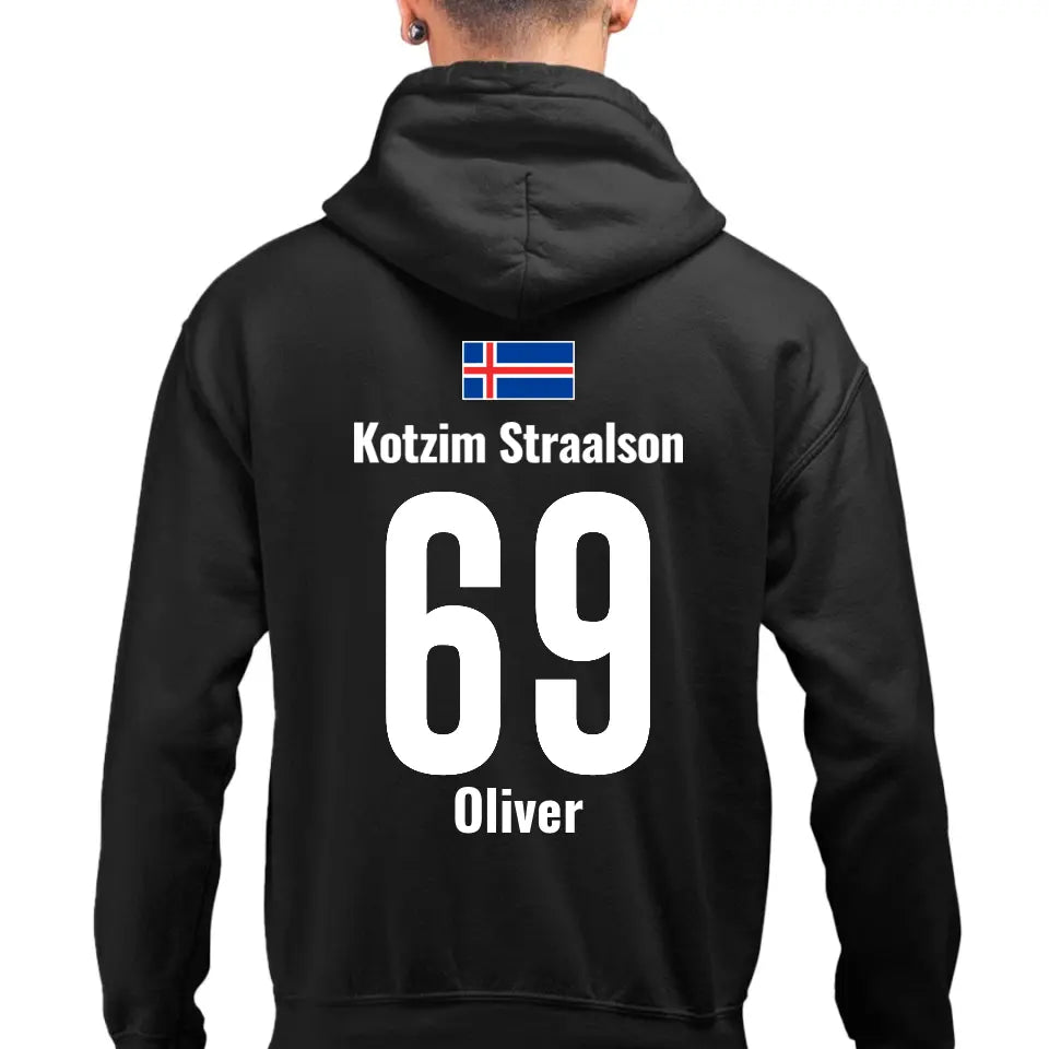 Island Sauf Trikot - Malle Shirt - mit deiner Rückennummer & witzigen Isländischen Namen - Mallorca & Fußball T-Shirt - optional mit eigenen Namen