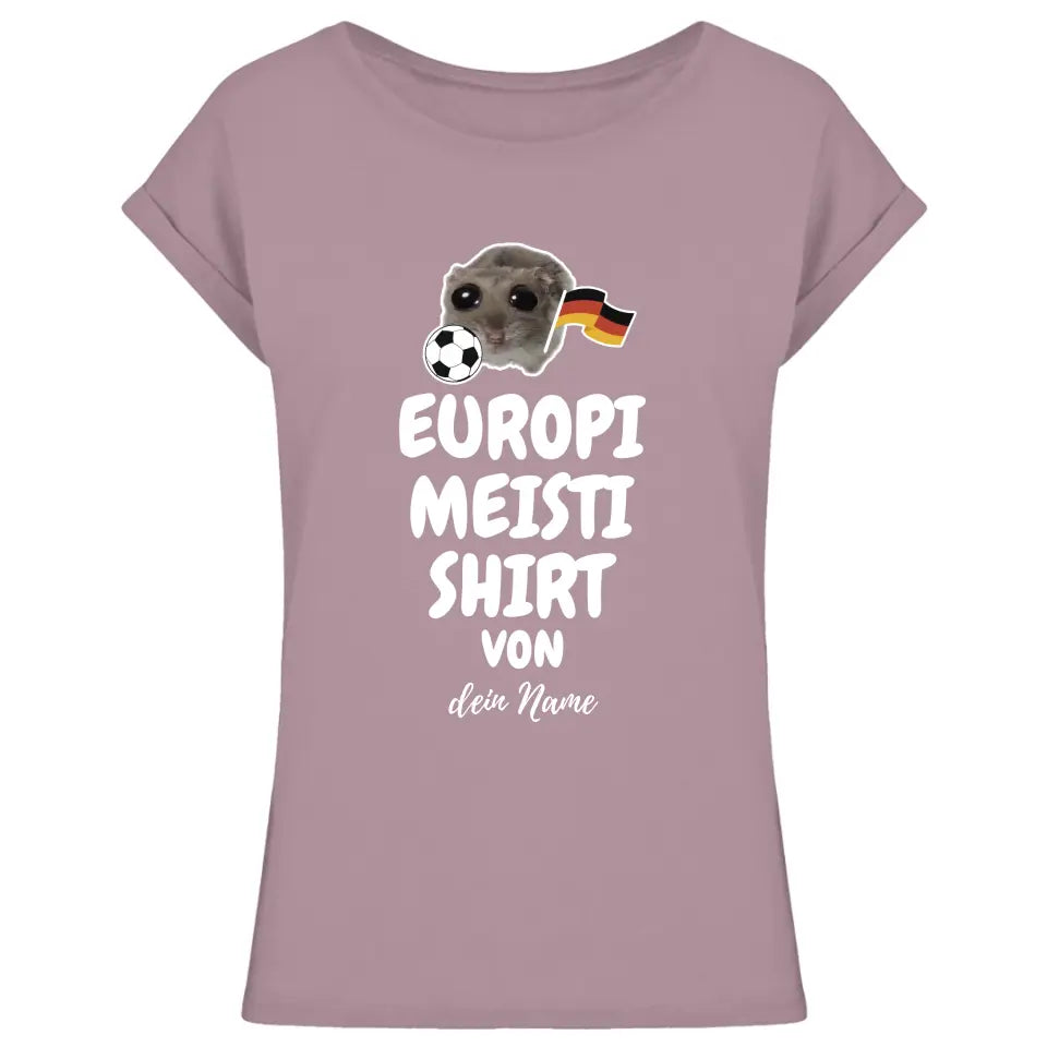 Europi Meisti Shirt mit Name - Damen, Herren - Nachthemd - Sad Hamster - Hamsti