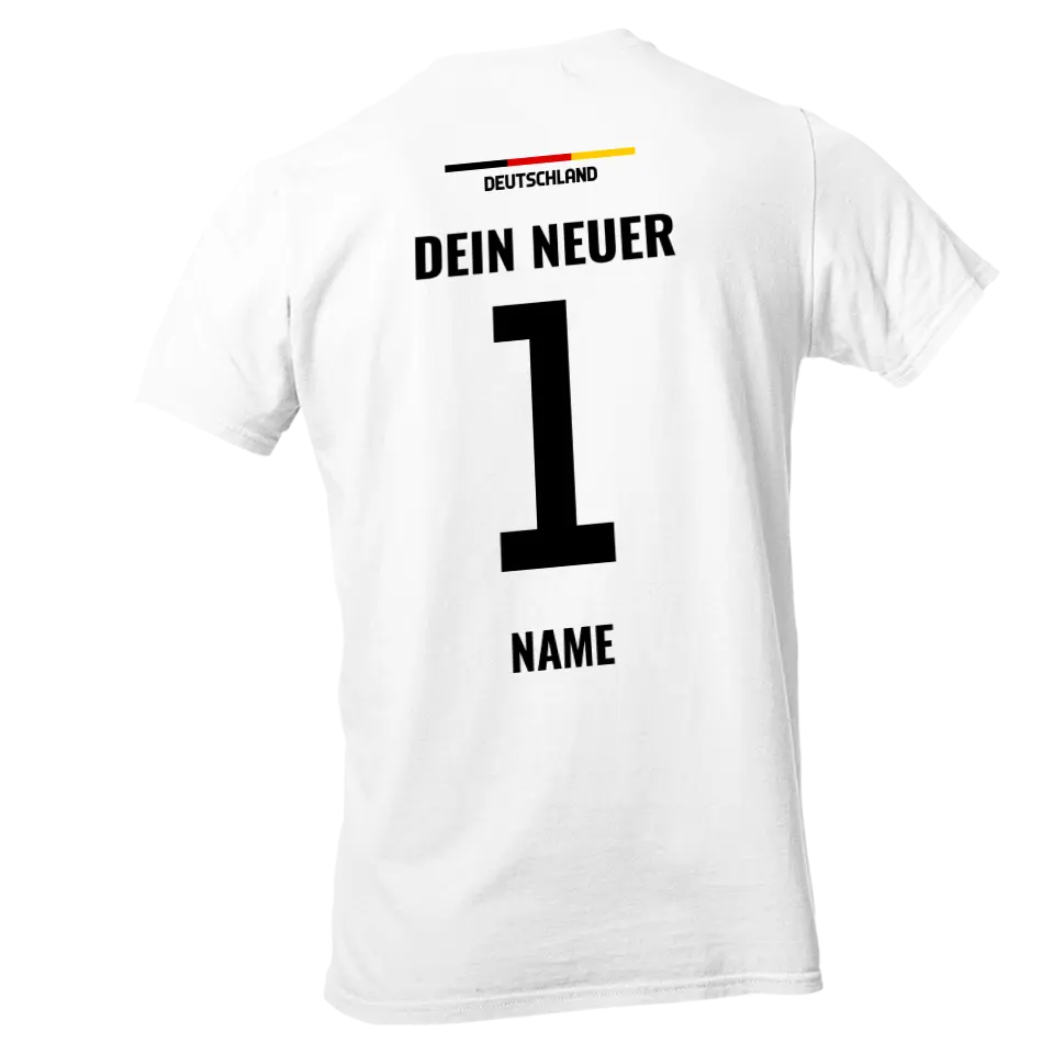 DEUTSCHLAND SAUF TRIKOT SHIRT | MIT DEINER RÜCKENNUMMER & WITZIGE NAMEN | MALLORCA PARTY T-SHIRT - PERSONALISIERBAR - WM & MALLE 2026 - Words on Shirts