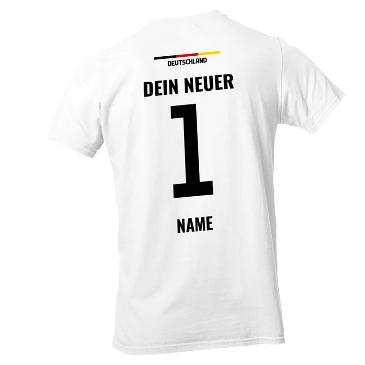 DEUTSCHLAND SAUF TRIKOT SHIRT | MIT DEINER RÜCKENNUMMER & WITZIGE NAMEN | MALLORCA PARTY T-SHIRT - PERSONALISIERBAR - WM & MALLE 2026 - Words on Shirts