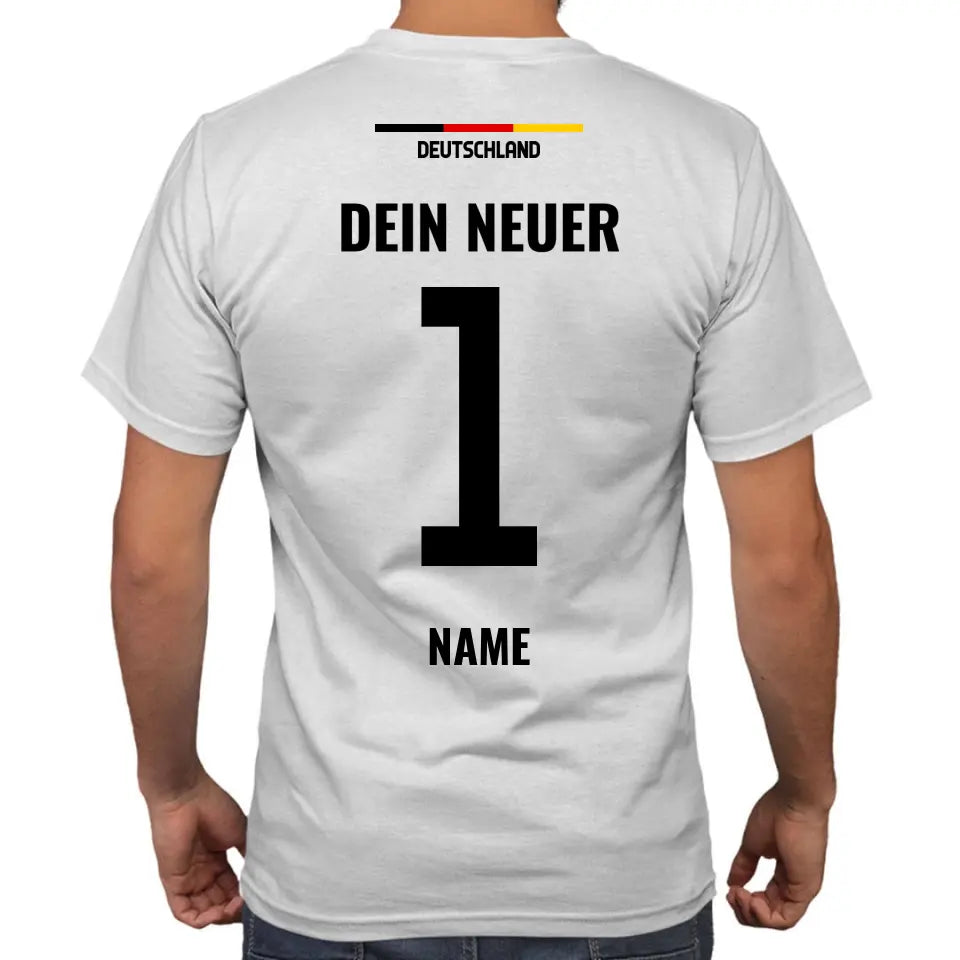 DEUTSCHLAND SAUF TRIKOT SHIRT | MIT DEINER RÜCKENNUMMER & WITZIGE NAMEN | MALLORCA PARTY T-SHIRT - PERSONALISIERBAR - WM & MALLE 2026 - Words on Shirts