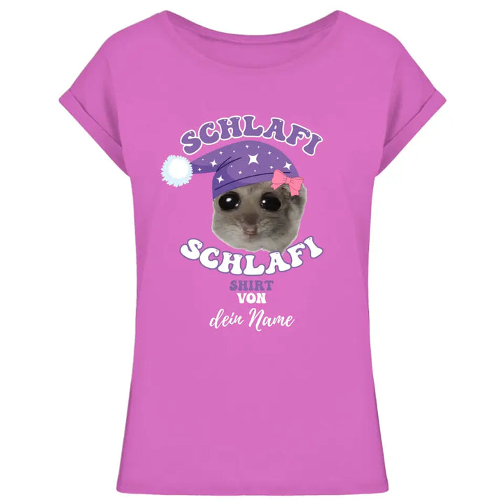 Schlafi Schlafi Shirt - personalisierbar mit deinem Namen - Damen, Herren - Nachthemd - Sad Hamster - Hamsti