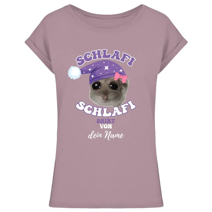 Schlafi Schlafi Shirt - personalisierbar mit deinem Namen - Damen, Herren - Nachthemd - Sad Hamster - Hamsti