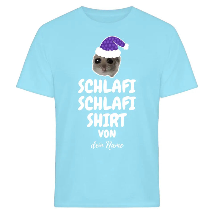 Schlafi Schlafi Shirt mit Name - Damen, Herren & Kinder - Nachthemd . Sad Hamster - Hamsti