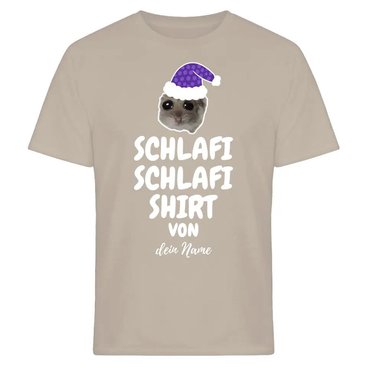 Schlafi Schlafi Shirt mit Name - Damen, Herren & Kinder - Nachthemd . Sad Hamster - Hamsti