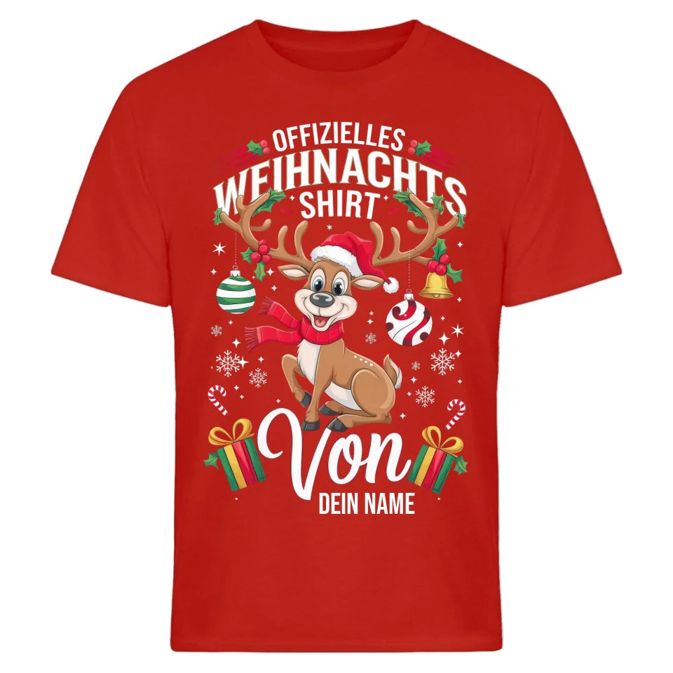 Offizielles Weihnachts-Shirt & Weihnachts-Pulli - personalisiert mit Name