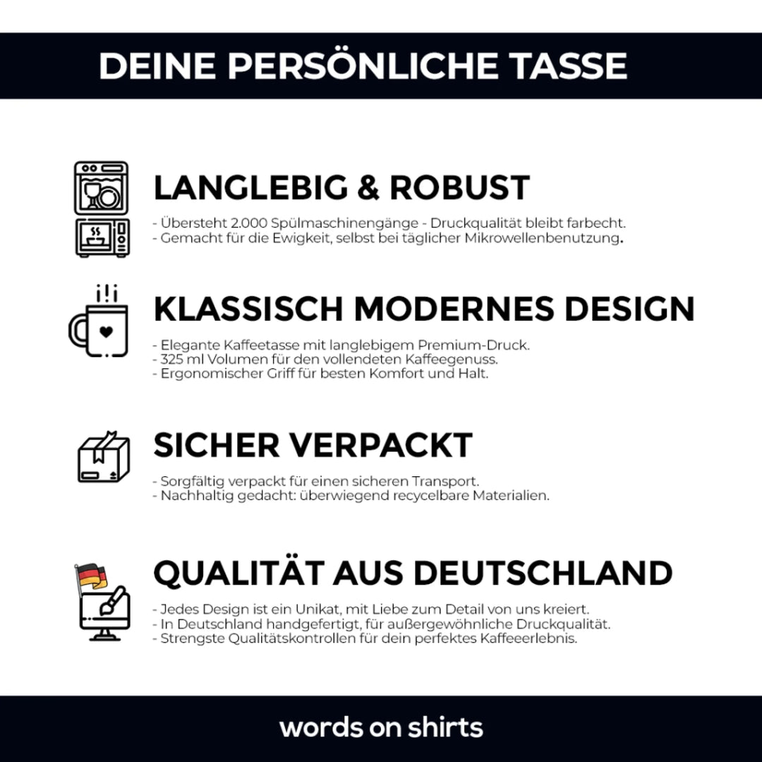 Bundesinstitut für schlechten Männergeschmack Geschenk Tasse - Name personalisiert