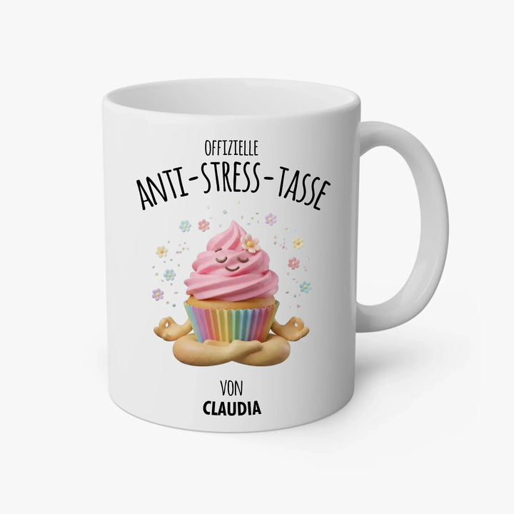 Personalisierte offizielle Anti-Stress Tasse "Soul Food" – Lustiges Geschenk mit Namen (Donut, Pizza, Burger & mehr)