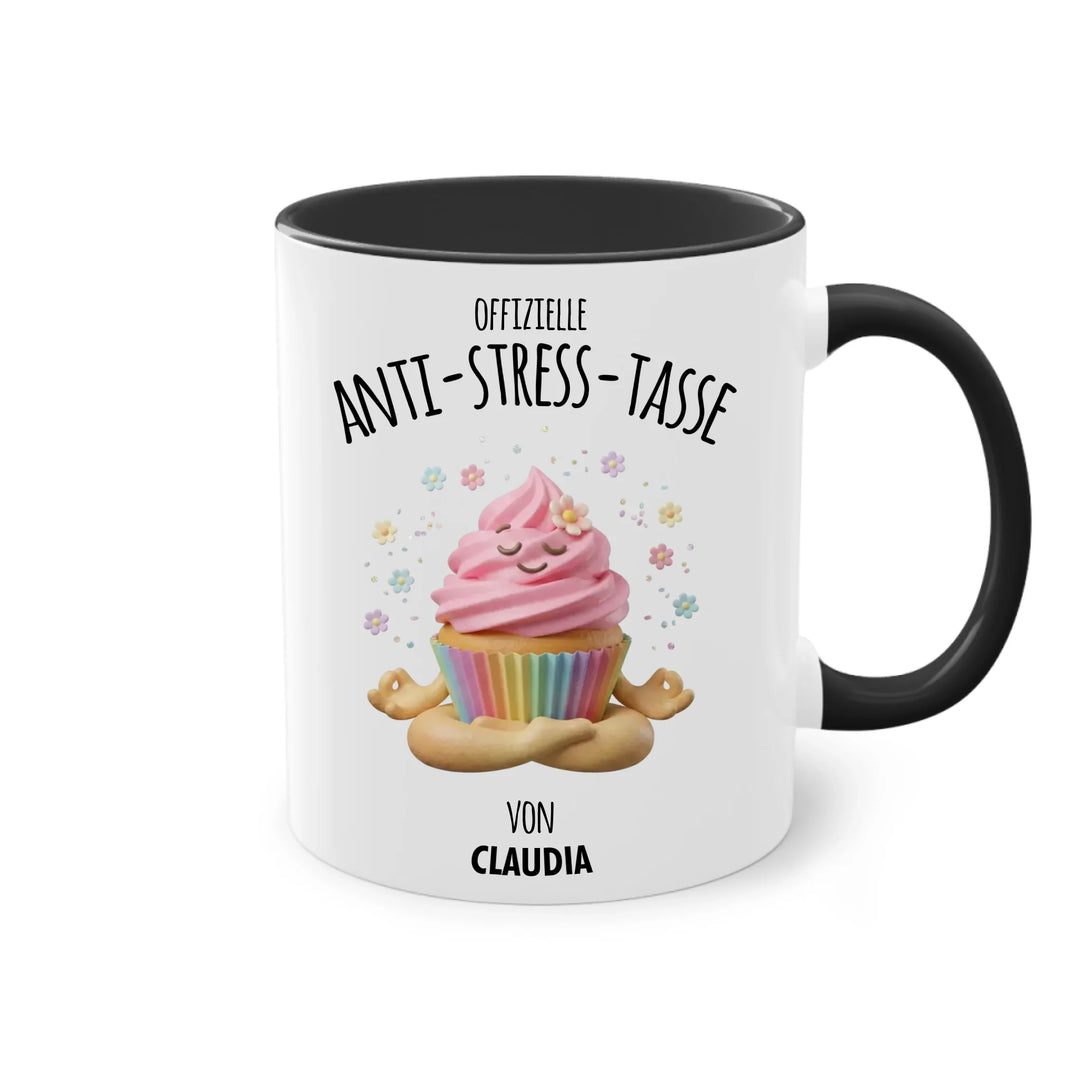 Personalisierte offizielle Anti-Stress Tasse "Soul Food" – Lustiges Geschenk mit Namen (Donut, Pizza, Burger & mehr)