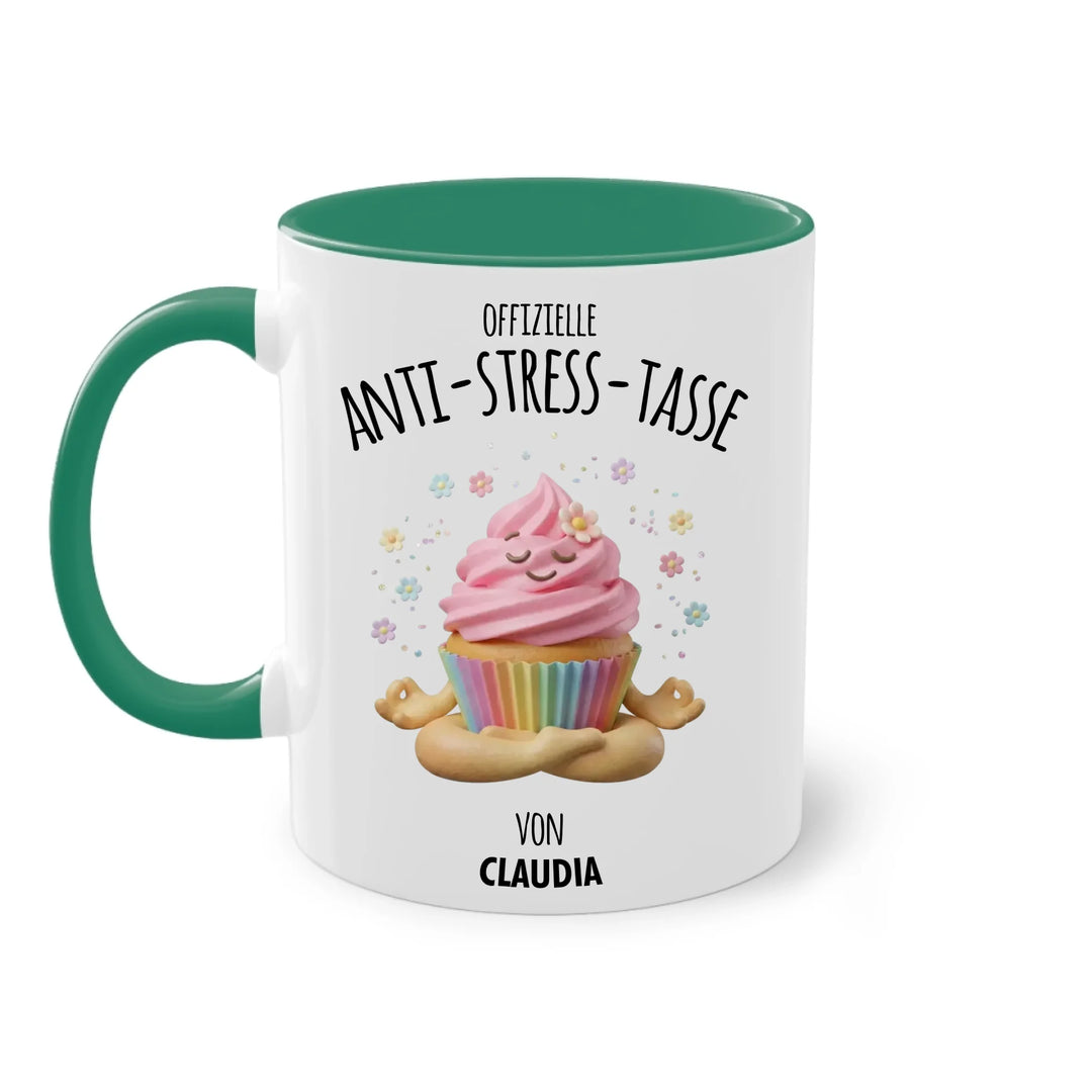 Personalisierte offizielle Anti-Stress Tasse "Soul Food" – Lustiges Geschenk mit Namen (Donut, Pizza, Burger & mehr)
