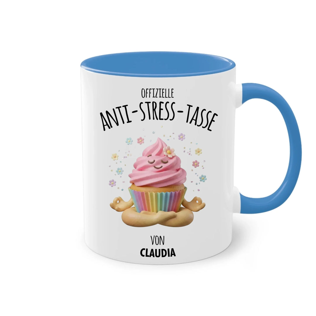 Personalisierte offizielle Anti-Stress Tasse "Soul Food" – Lustiges Geschenk mit Namen (Donut, Pizza, Burger & mehr)
