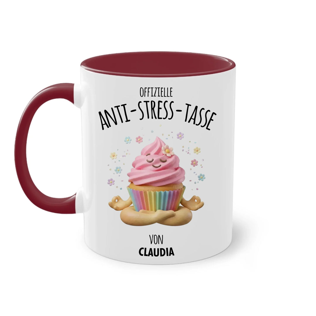 Personalisierte offizielle Anti-Stress Tasse "Soul Food" – Lustiges Geschenk mit Namen (Donut, Pizza, Burger & mehr)