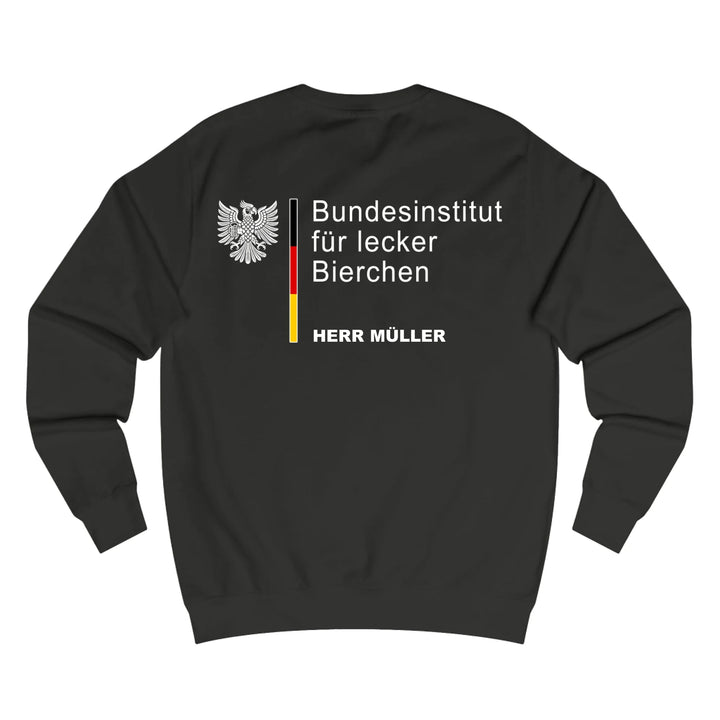 Basic Sweatshirt Schwarz Rückseite Back