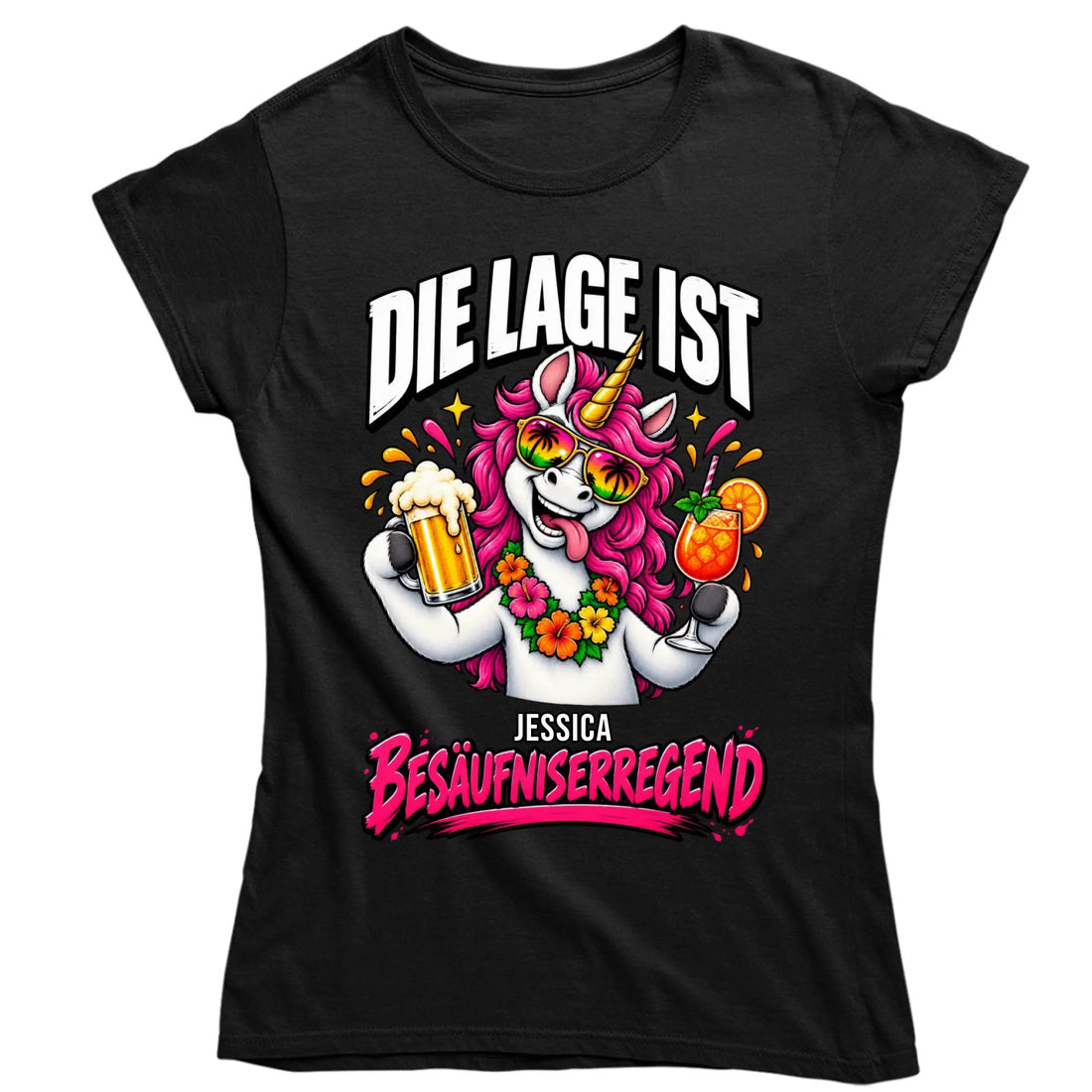 Die Lage Ist Besäufniserregend mit Einhorn & Name