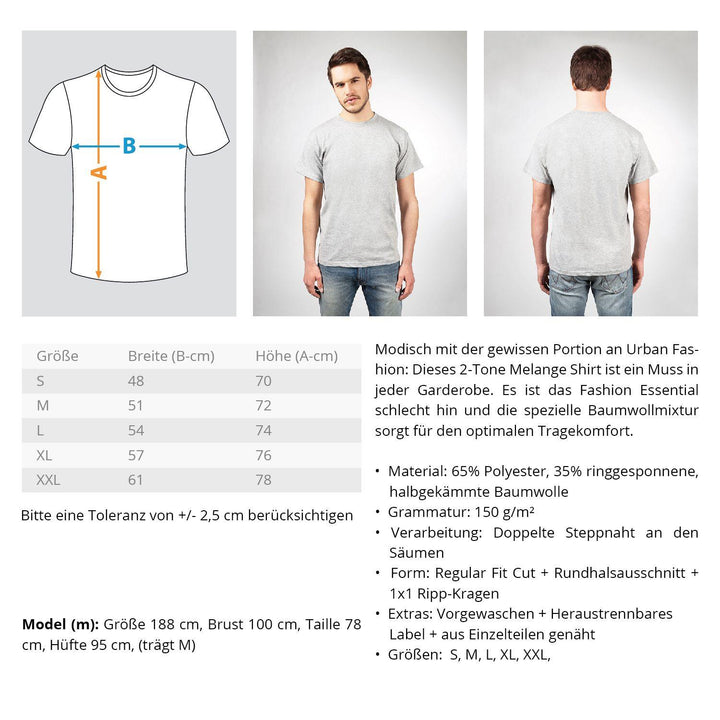 Arschlochkind.  - Herren Melange Shirt - Words on Shirts