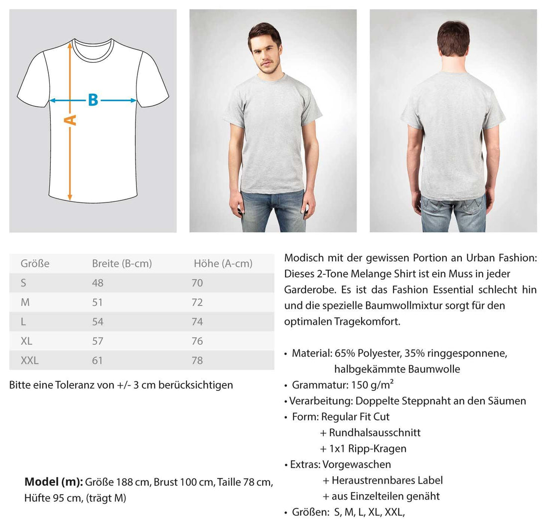 Mädels, Pegel halten! /white  - Herren Melange Shirt