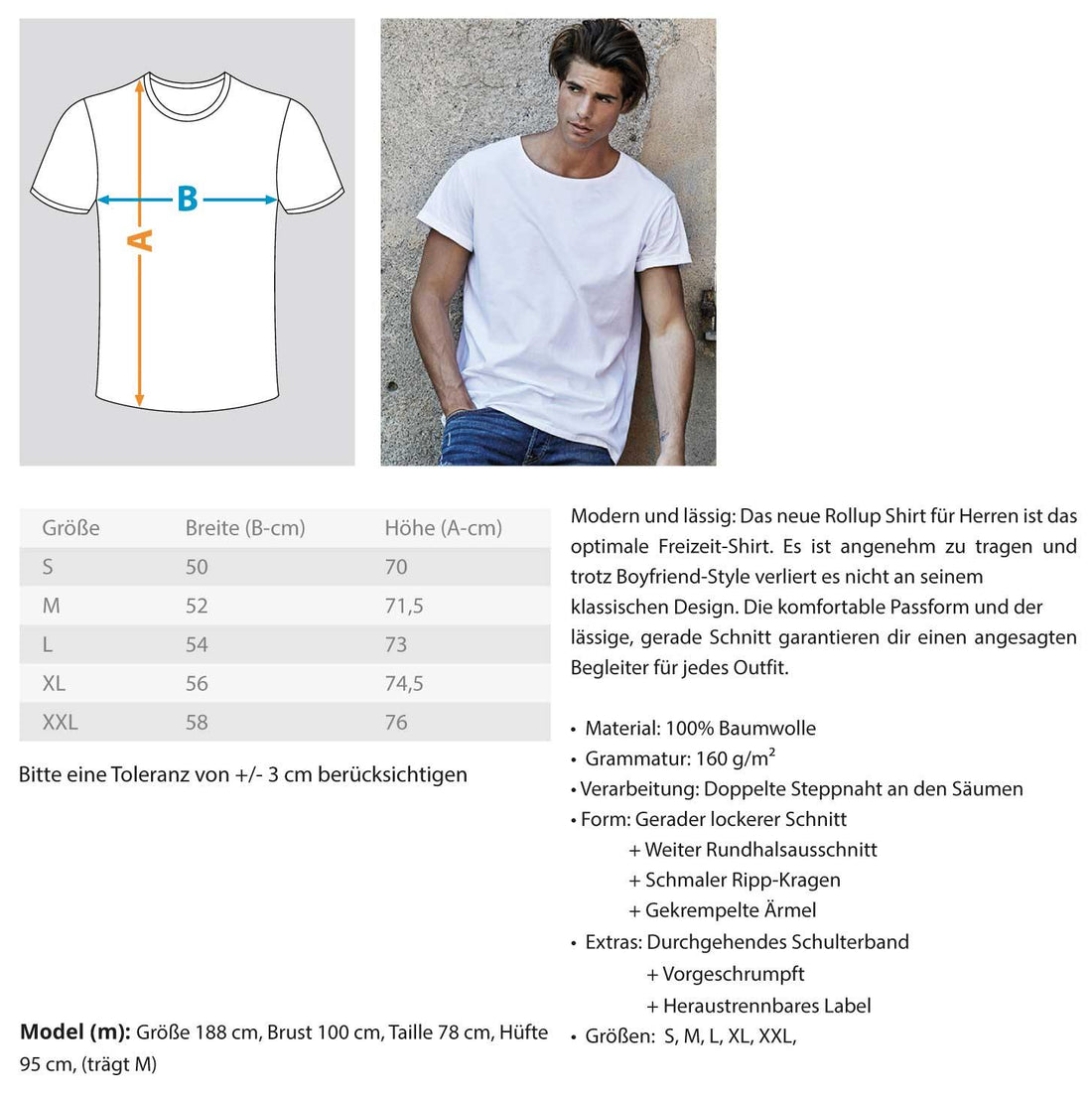ABCDEFICKDICH -  Words on Shirts - PR  - Herren RollUp Shirt