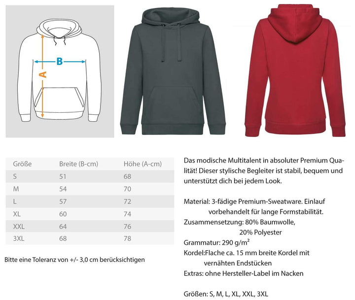 LaLeLu - Schlag ich zu - Words on Shirts  - Unisex Premium Kapuzenpullover - Words on Shirts Sag es mit dem Mittelfinger Shirts Hoodies Sweatshirt Taschen Gymsack Spruch Sprüche Statement