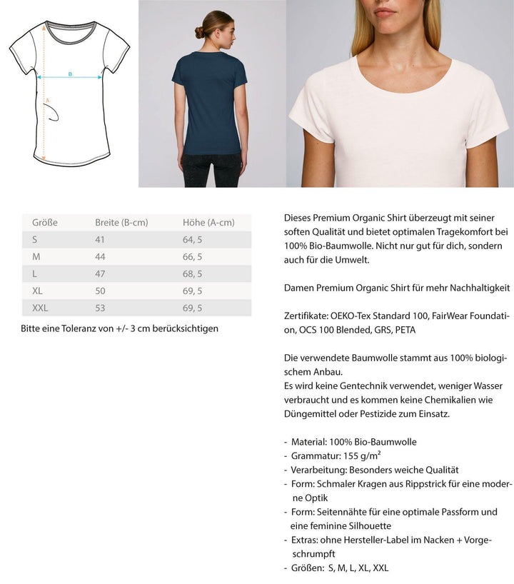VERFICKTESCHEISSE - Damen Premium Organic Shirt - Words on Shirts Sag es mit dem Mittelfinger Shirts Hoodies Sweatshirt Taschen Gymsack Spruch Sprüche Statement
