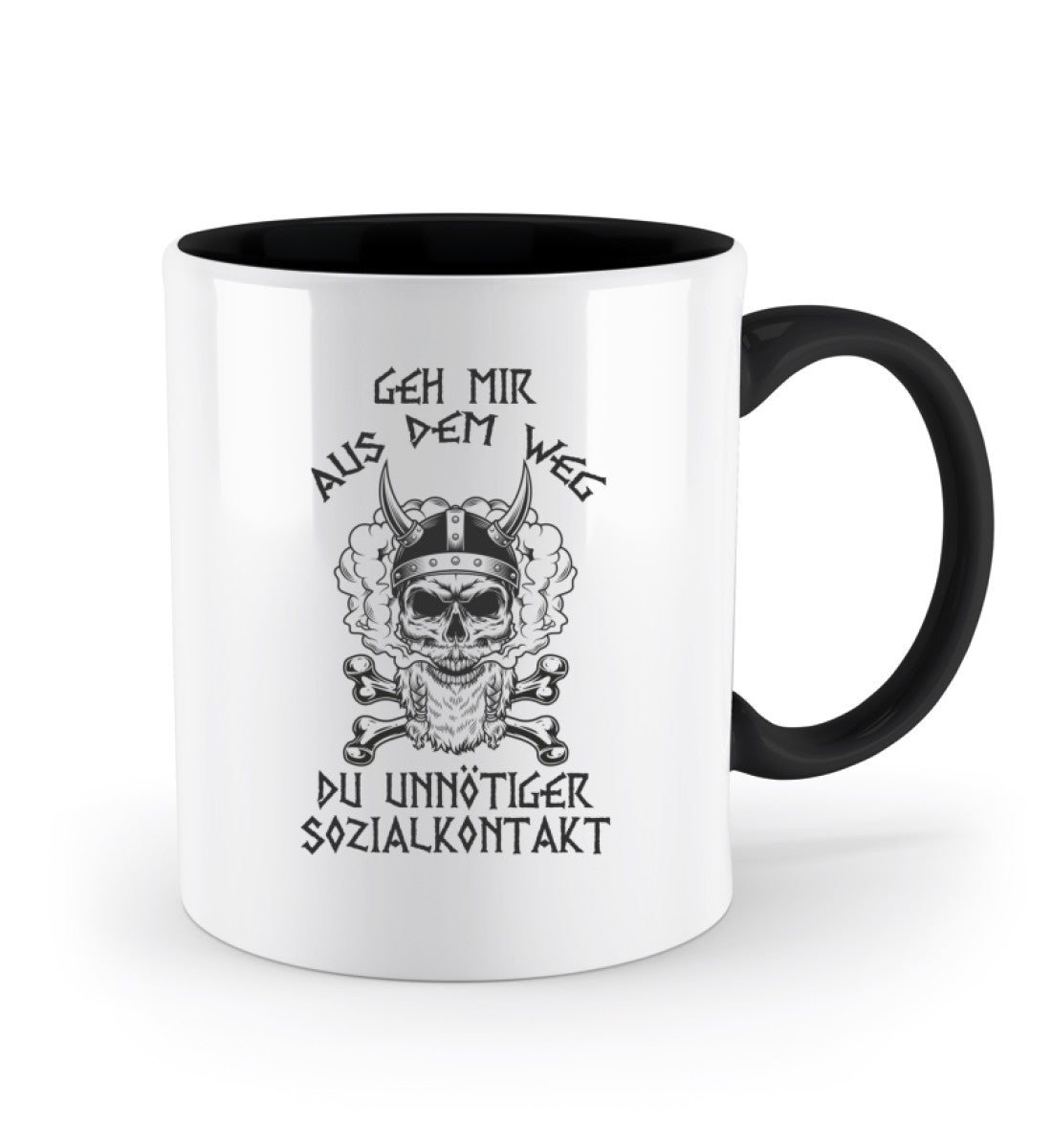 Aus dem Weg - Unnötiger Sozialkontakt  - Zweifarbige Tasse